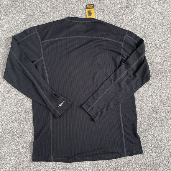 Carhartt Force Mens Midweight Waffle Base Layer Thermal Shirt Black Size XL NEW - Picture 3 of 11